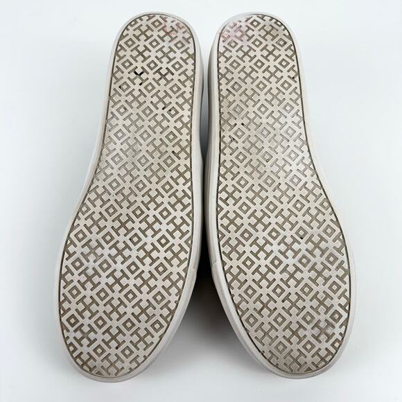 Tory Burch Jesse Quilted Leather Slip On Sneaker Black Size 10 Loafer Flats Logo - Picture 12 of 16